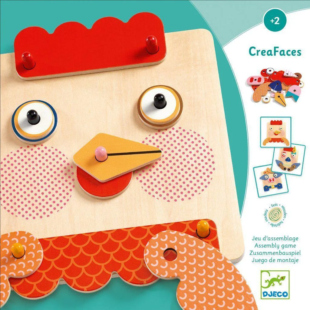 CreaFaces Create-A-Face Wooden Board