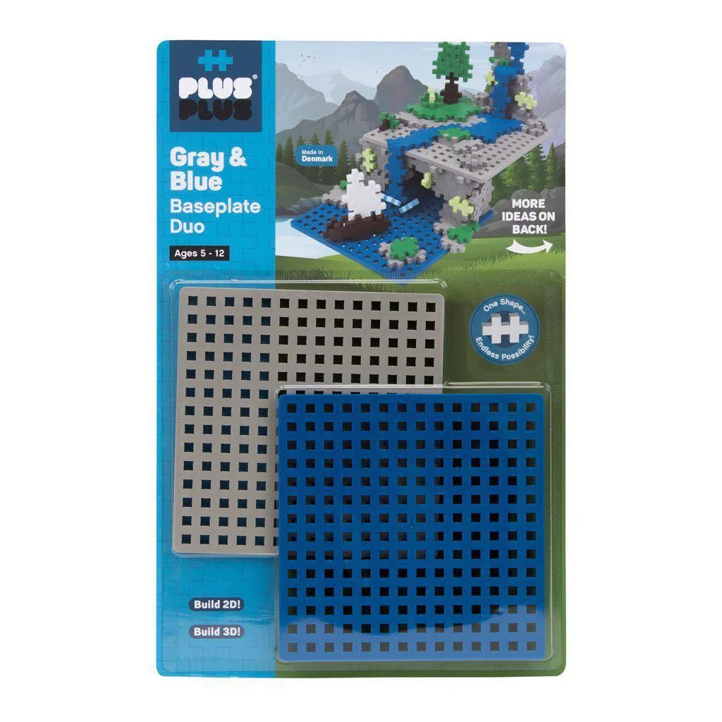 Gray & Blue Baseplate Duo -