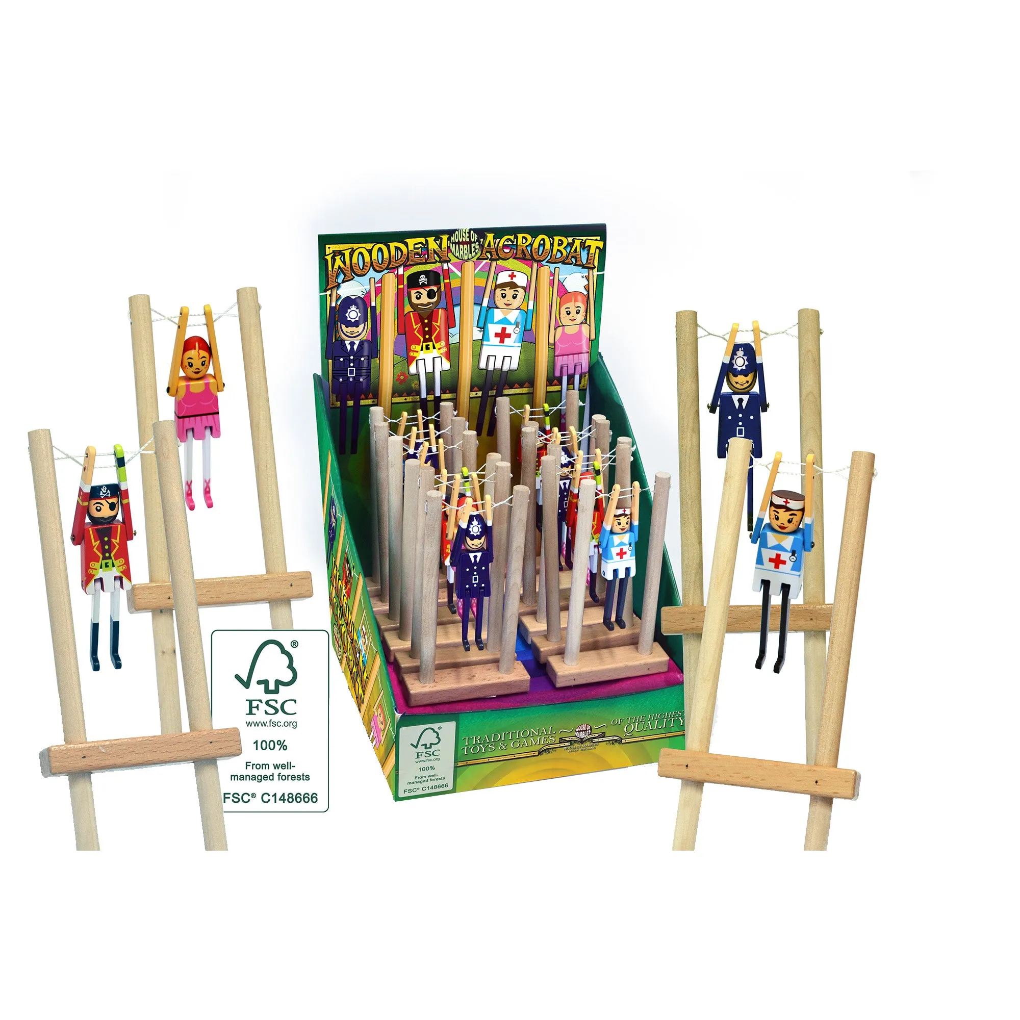 House of Marbles Wooden Acrobats (1pc)