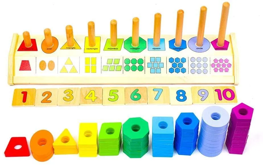 Melissa & Doug Counting Shape Stacker
