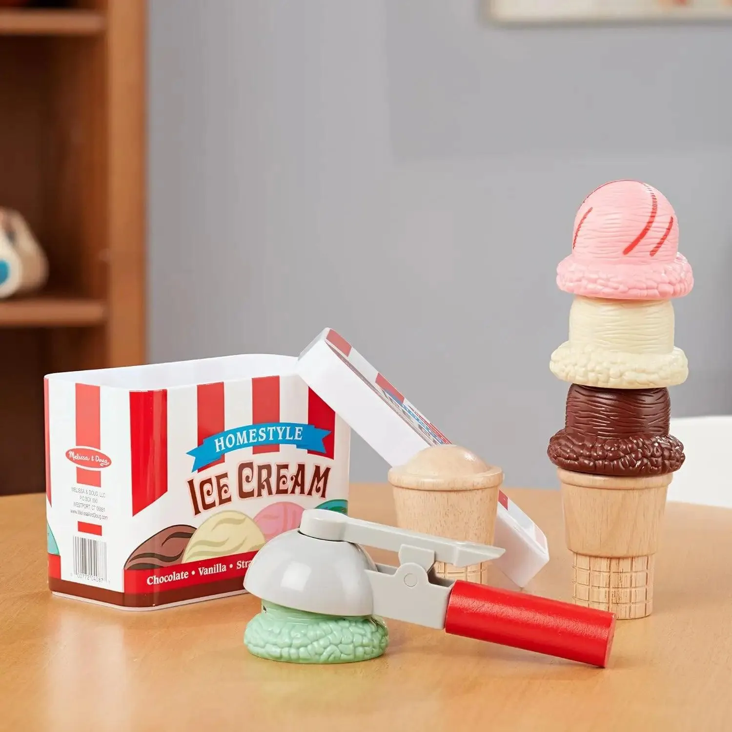 Melissa & Doug Scoop & Stack Ice Cream Cone Playset