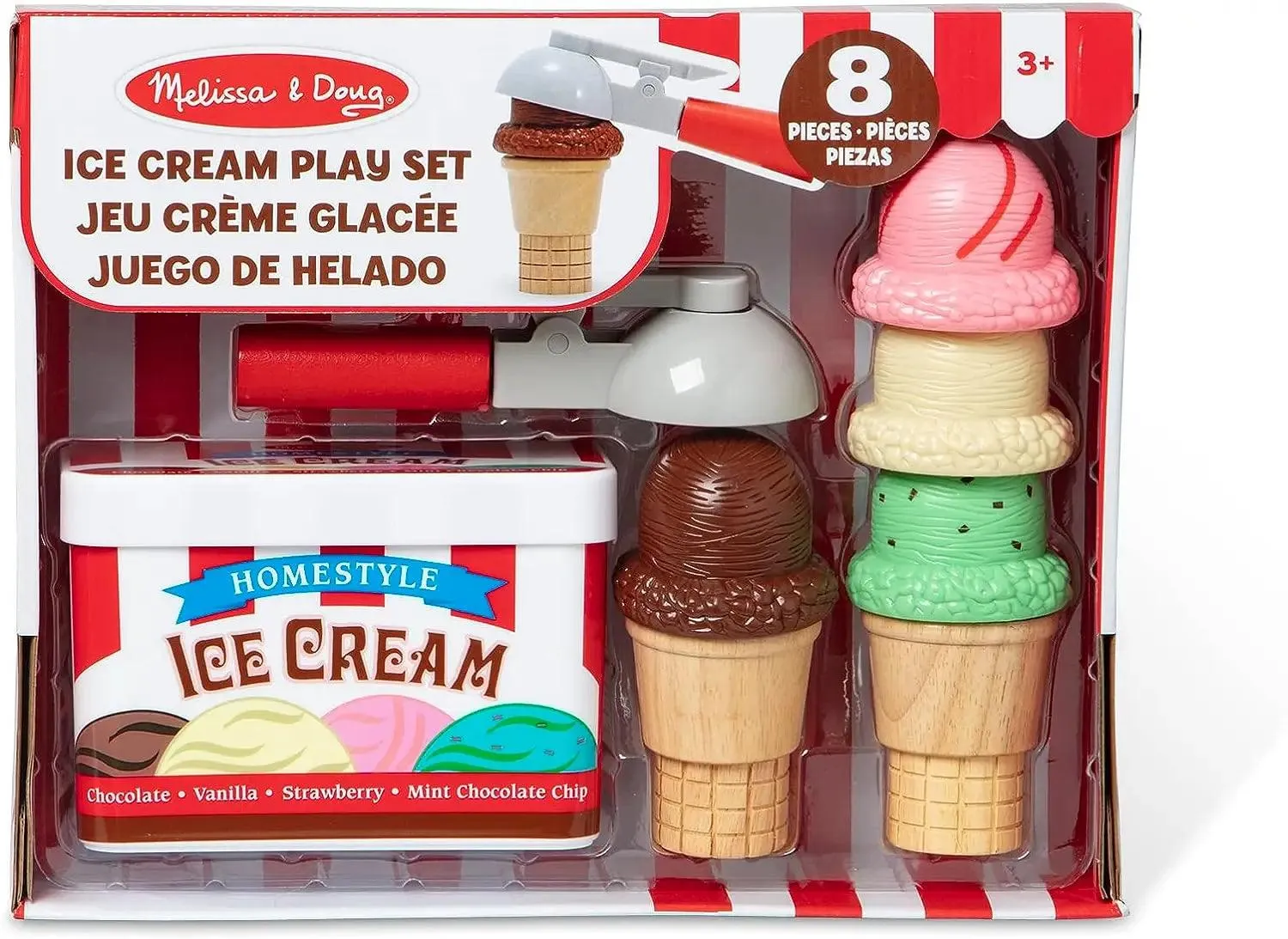 Melissa & Doug Scoop & Stack Ice Cream Cone Playset