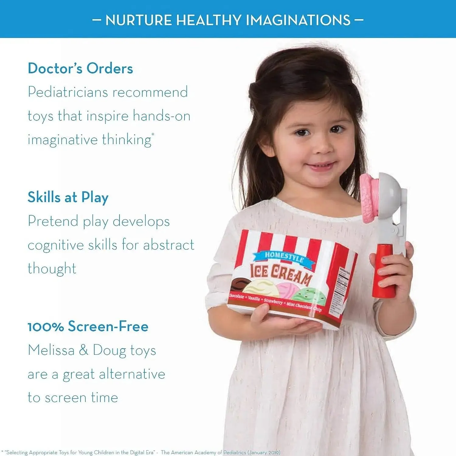 Melissa & Doug Scoop & Stack Ice Cream Cone Playset