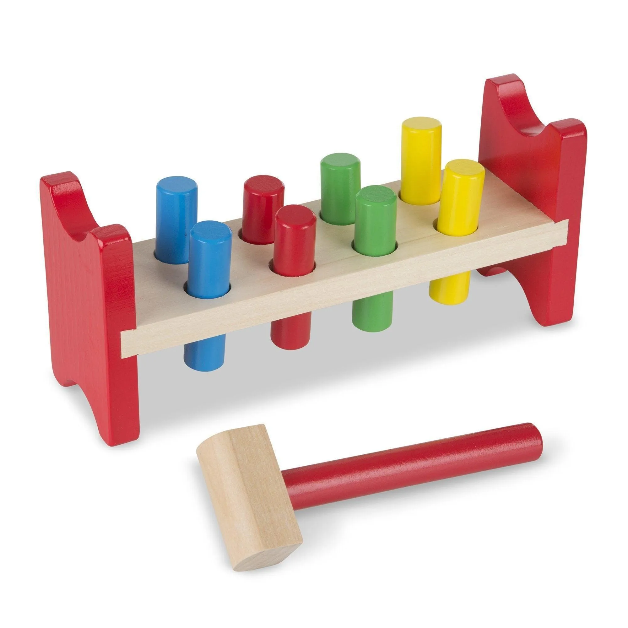 Melissa & Doug Wooden Pound-a-Peg Classic Toy