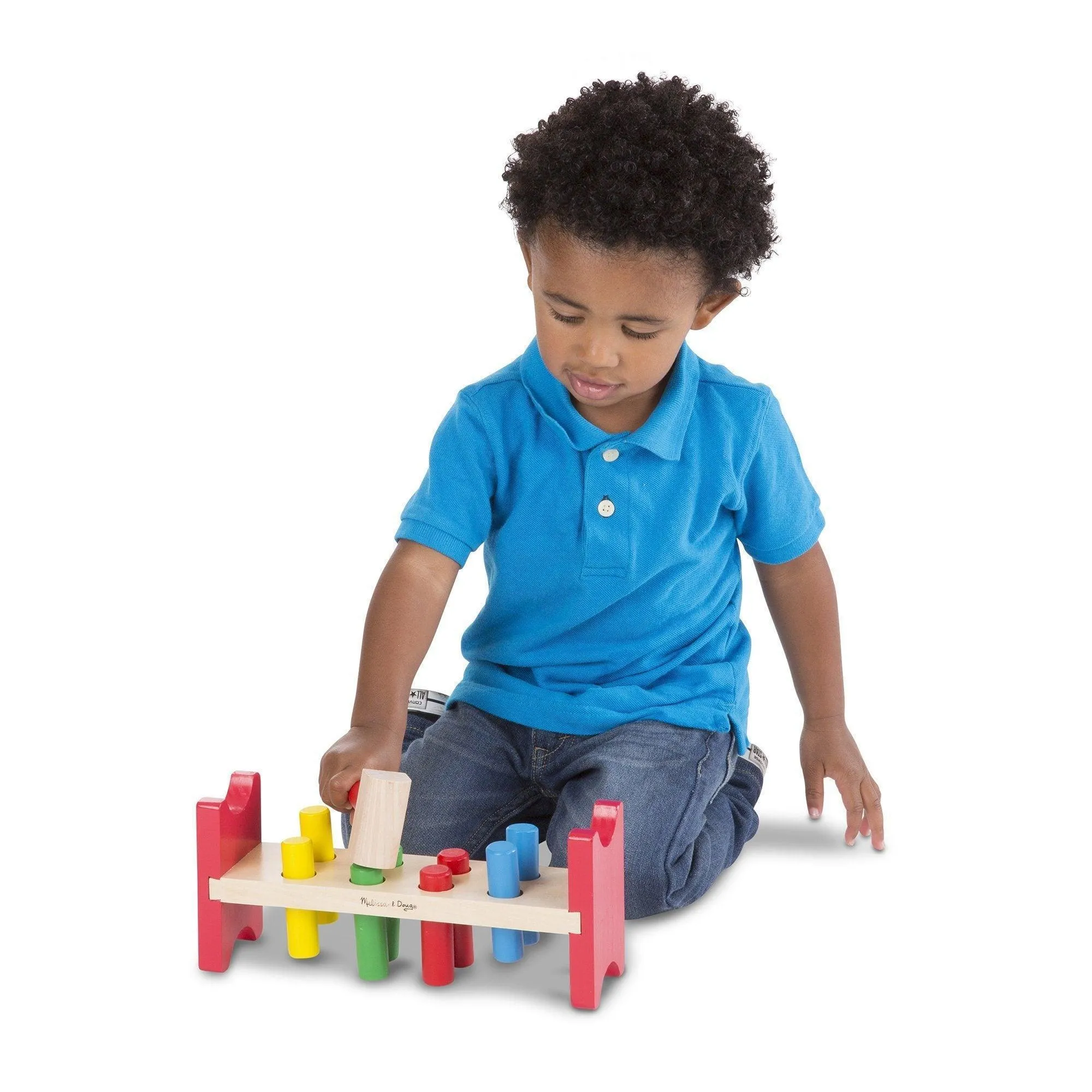Melissa & Doug Wooden Pound-a-Peg Classic Toy