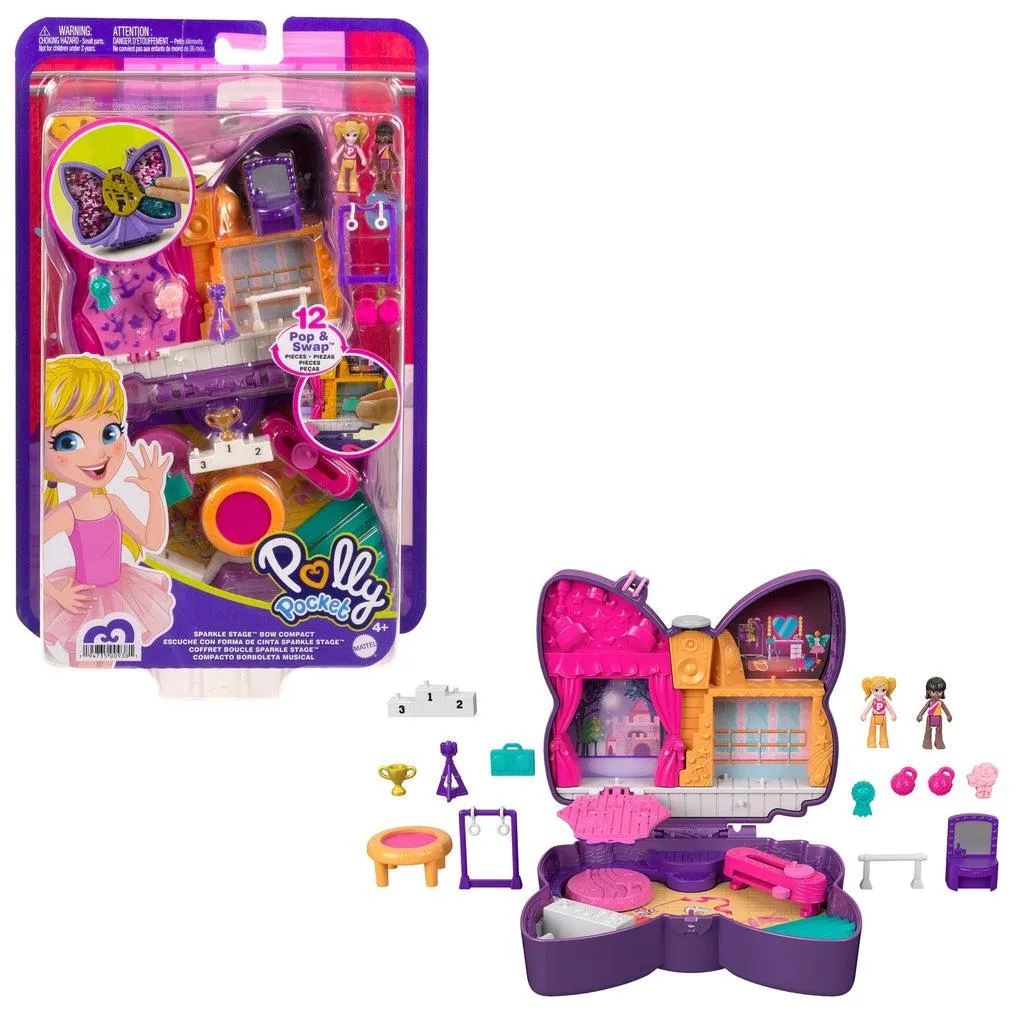 Polly Pocket Sparkle Stage Bow Compact