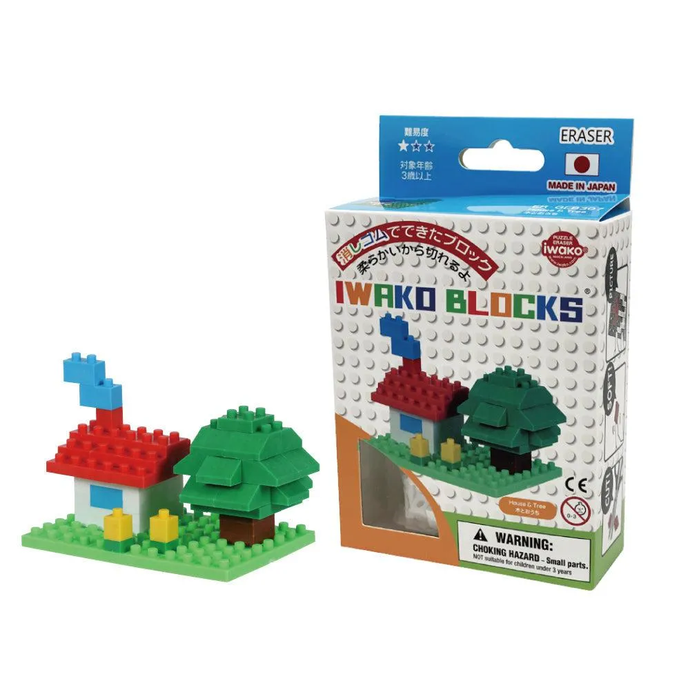 Tree & House - Iwako Eraser Blocks