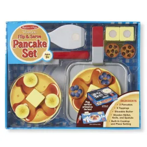 Wooden Flip & Serve Pancake Set
